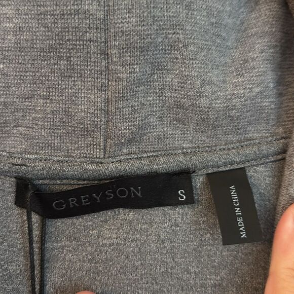 Greyson City of Wolves shawl cardigan gray black men golf preppy sweater SM NWT - Picture 6 of 11